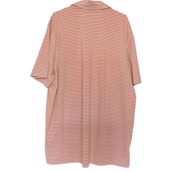 Vineyard Vines Men's XL Orange & White Striped Polo Shirt, style 6K1381 - Picture 5 of 11